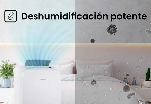 AC portátil con deshumidificador