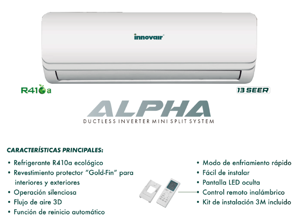 Aire acondicionado mini split innovair