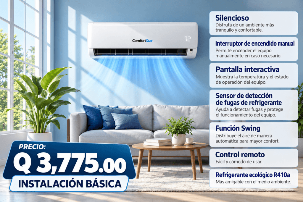 precio mini split comfortstar